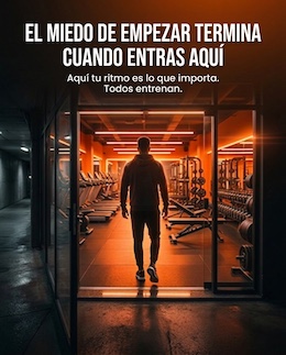 Post de gimnasio generado por Trowt